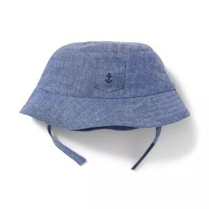 Janie and Jack Linen Deep Blue Chambray Bucket Hat
